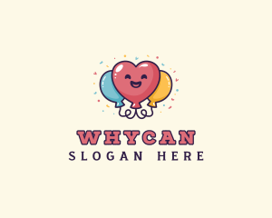 Venue - Heart Balloon Party logo design