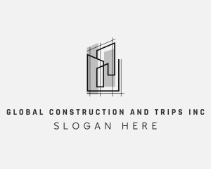 Fabrication - Building Architectural Construction logo design