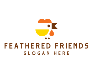 Poultry Rooster Restaurant logo design