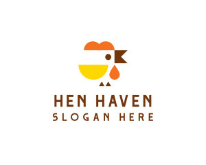 Hen - Poultry Rooster Restaurant logo design