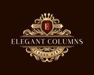 Crown Elegant Crest logo design