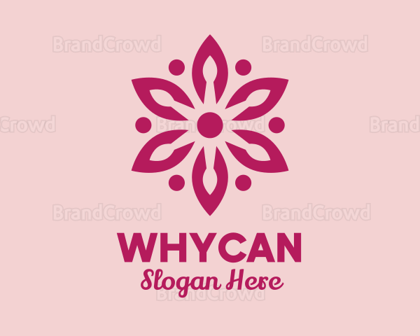 Pink Flower Spa Massage Logo
