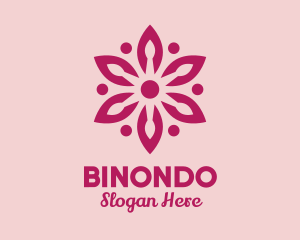 Pink Flower Spa Massage  Logo