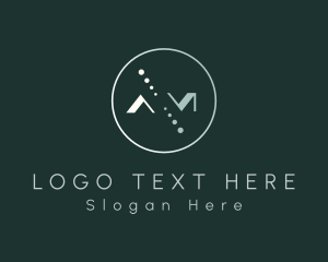 Text - Simple Letter AM Monogram logo design