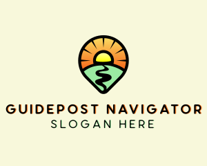 Travel Route Navigator logo design