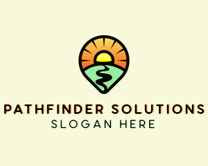 Travel Route Navigator logo design