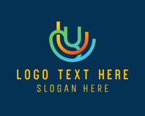 Startup - Professional Company Letter U logo design