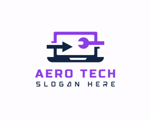 Laptop Tech Gadget logo design