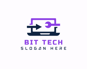 Laptop Tech Gadget logo design