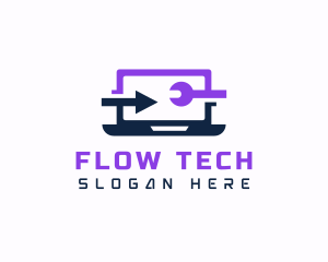 Laptop Tech Gadget logo design