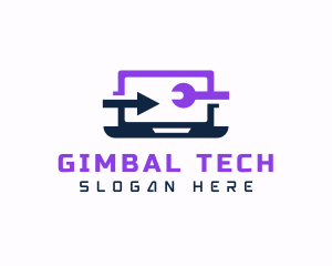 Laptop Tech Gadget logo design