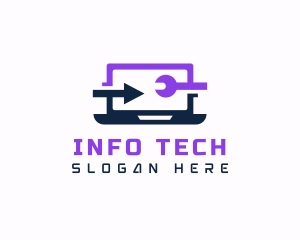 Laptop Tech Gadget logo design
