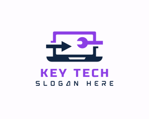 Laptop Tech Gadget logo design