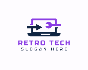 Laptop Tech Gadget logo design