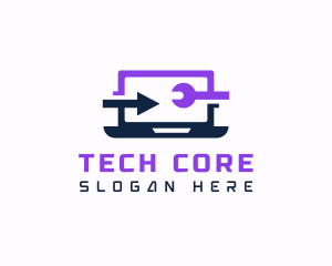 Laptop Tech Gadget logo design