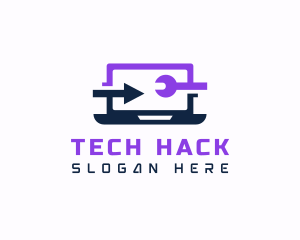 Laptop Tech Gadget logo design