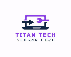 Laptop Tech Gadget logo design