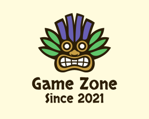 Ancient - Aztec Tropical Tribal Mask logo design