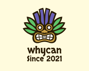 Quetzalcoatl - Aztec Tropical Tribal Mask logo design