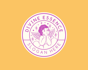 Divine - Retro Cherubim Angel logo design