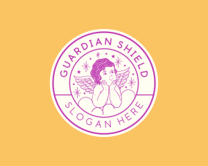 Guardian - Retro Cherubim Angel logo design