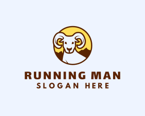 Markhor - Mountain Goat Ram logo design