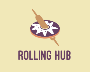 Donut Rolling Pin  logo design