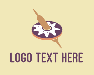 Bread - Donut Rolling Pin logo design