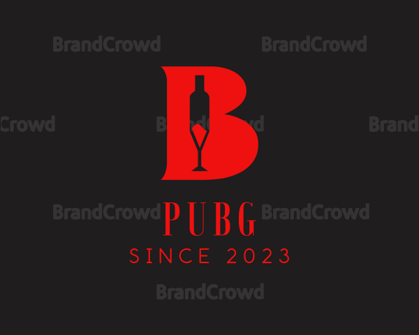 Red Bar Letter B Logo