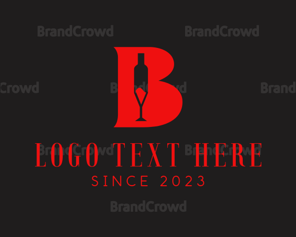 Red Bar Letter B Logo