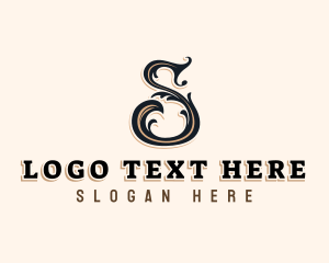 Western - Vintage Retro Antique Letter S logo design