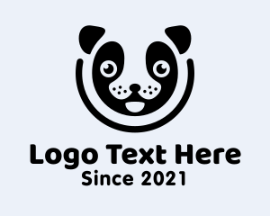 Black Panda Mascot Logo