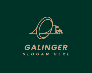Truck - Transport Logistics Letter O logo design