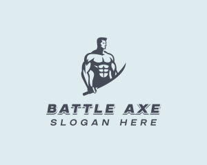 Warrior - Strong Sword Warrior logo design