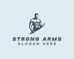 Strong Sword Warrior logo design