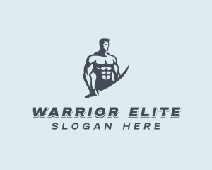 Strong Sword Warrior logo design