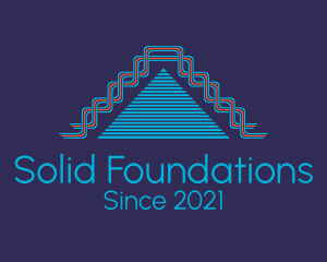 Social - Construction Pyramid Stairs logo design