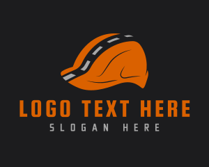 Safety Helmet - Hard Hat Road Construction logo design