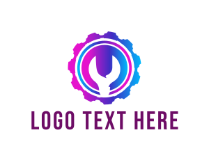 Gear - Mechanic Gear Wrench logo design