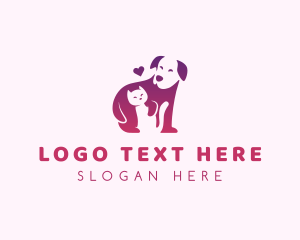 Love - Dog Cat Pet logo design