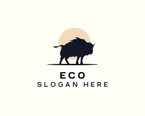 Bison Animal Wildlife Logo