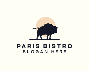 Bison Animal Wildlife logo design