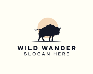 Bison Animal Wildlife logo design