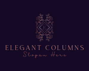 Elegant Leaves Ornament logo design