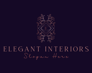 Elegant Leaves Ornament logo design