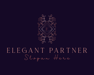 Elegant Leaves Ornament logo design