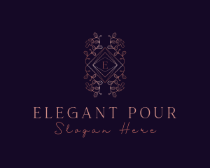 Elegant Leaves Ornament logo design