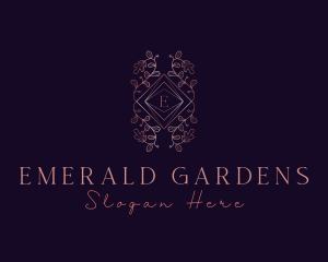 Elegant Leaves Ornament logo design