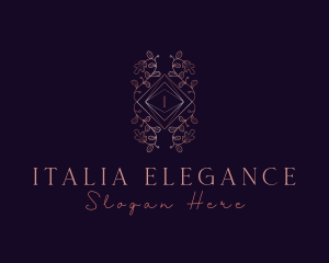 Elegant Leaves Ornament logo design