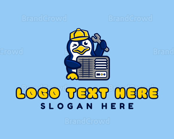 Penguin HVAC Repair Logo